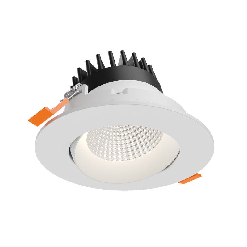 Dals GBR04-CDW Revolve 4" Round Regressed Gimbal Downlight, 5CCT+Dim-to-Warm - White