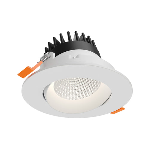 Dals GBR04-CDW Revolve 4" Round Regressed Gimbal Downlight, 5CCT+Dim-to-Warm - White