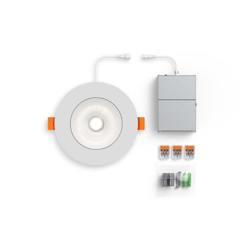 Dals GBR04-CDW Revolve 4" Round Regressed Gimbal Downlight, 5CCT+Dim-to-Warm