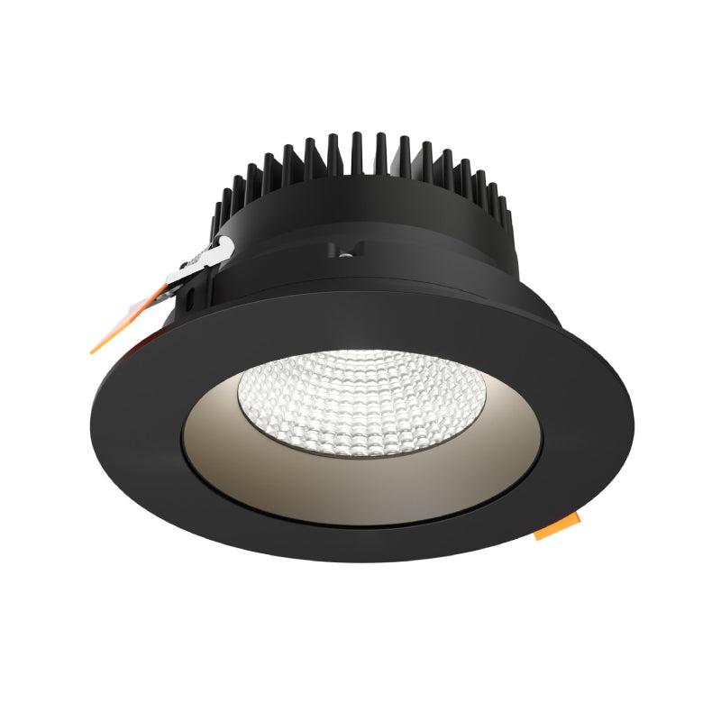 Dals GBR06-CDW Revolve 6" Round Regressed Gimbal Downlight, 5CCT+Dim-to-Warm - Black