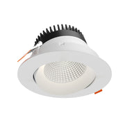 Dals GBR06-CDW Revolve 6" Round Regressed Gimbal Downlight, 5CCT+Dim-to-Warm - White