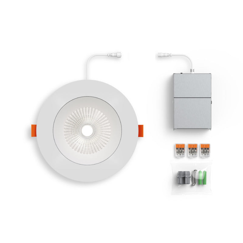 Dals GBR06-CDW Revolve 6" Round Regressed Gimbal Downlight, 5CCT+Dim-to-Warm