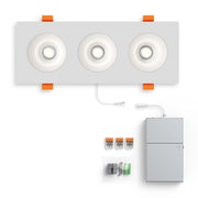 Dals GBR35-CDW-TRIO Revolve 3.5" Trio Regressed Gimbal Downlight, 5CCT+Dim-to-Warm