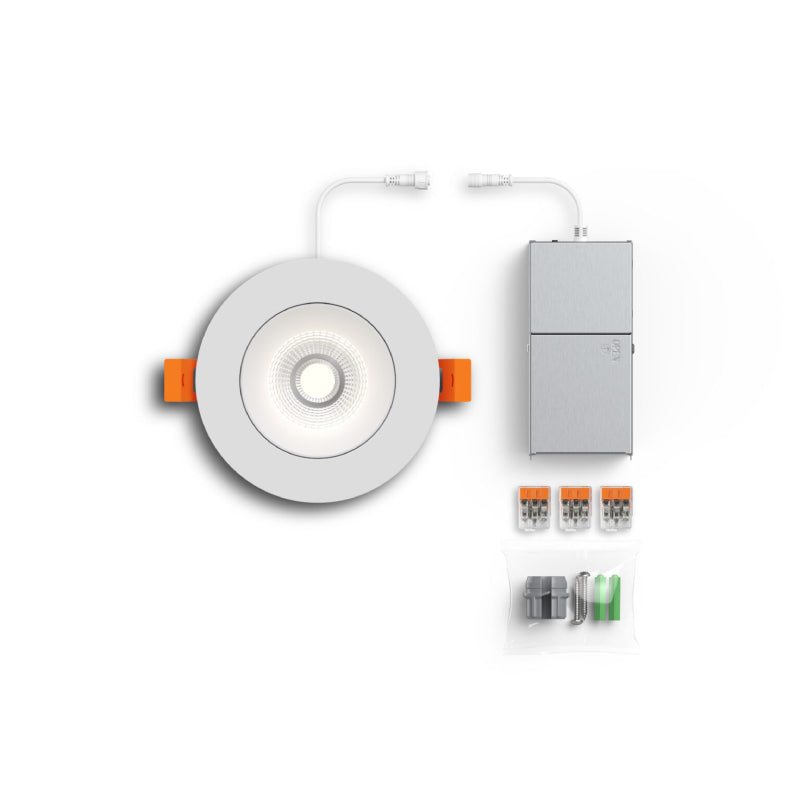 Dals GBR35-CDW Revolve 3.5" Round Regressed Gimbal Downlight, 5CCT+Dim-to-Warm