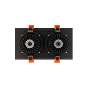 Dals GBR35-CDW-DUO Revolve 3.5" Duo Square Regressed Gimbal Downlight, 5CCT+Dim-to-Warm