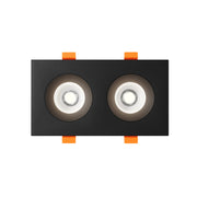 Dals GBR35-CDW-DUO Revolve 3.5" Duo Square Regressed Gimbal Downlight, 5CCT+Dim-to-Warm