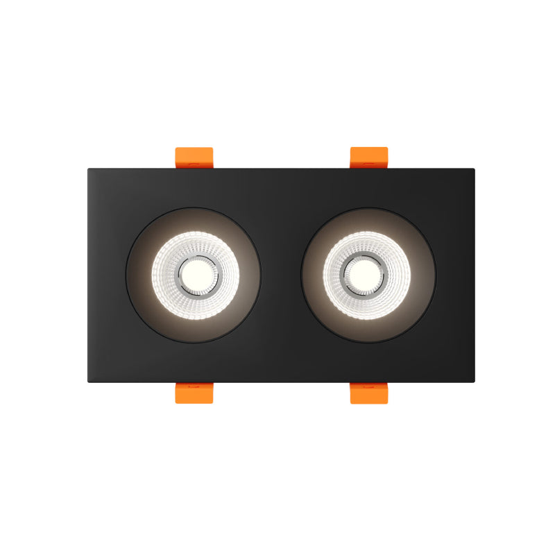 Dals GBR35-CDW-DUO Revolve 3.5" Duo Square Regressed Gimbal Downlight, 5CCT+Dim-to-Warm