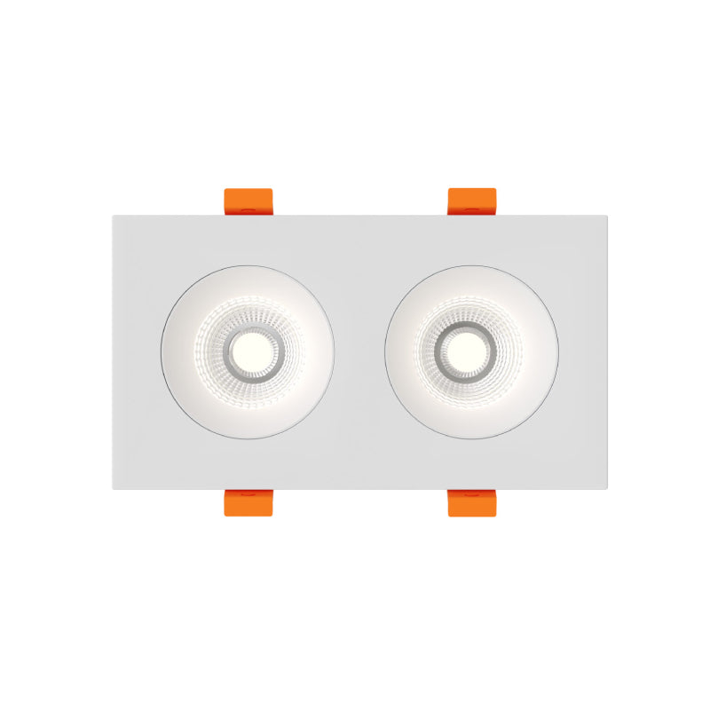 Dals GBR35-CDW-DUO Revolve 3.5" Duo Square Regressed Gimbal Downlight, 5CCT+Dim-to-Warm