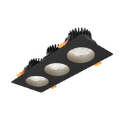 Dals GBR35-CDW-TRIO Revolve 3.5" Trio Regressed Gimbal Downlight, 5CCT+Dim-to-Warm - Black