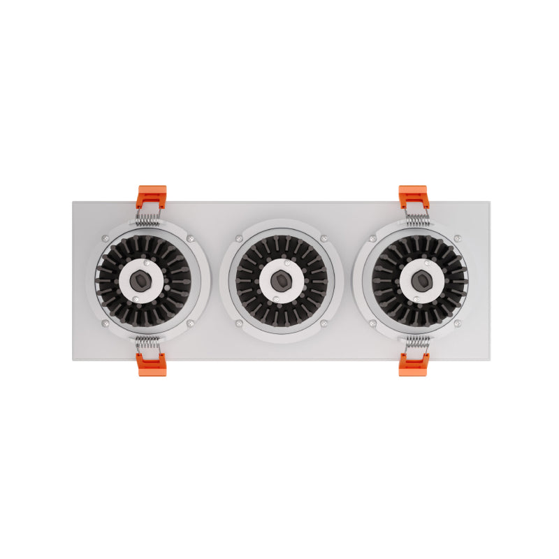 Dals GBR35-CDW-TRIO Revolve 3.5" Trio Regressed Gimbal Downlight, 5CCT+Dim-to-Warm