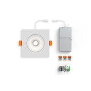 Dals GBR35SQ-CDW Revolve 3.5" Square Regressed Gimbal Downlight, 5CCT+Dim-to-Warm