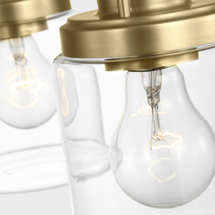 Visual Comfort GLC1175 Anders 5-lt 24" Chandelier with Clear Glass - Satin Brass