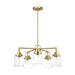 Visual Comfort GLC1175 Anders 5-lt 24" Chandelier with Clear Glass - Satin Brass