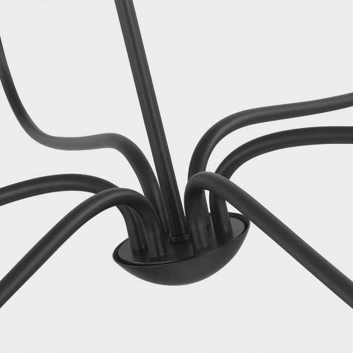 Generation GLC1196 Abells 6-lt 40" Chandelier - Midnight Black