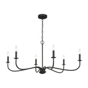 Generation GLC1196 Abells 6-lt 40" Chandelier - Midnight Black