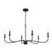 Generation GLC1196 Abells 6-lt 40" Chandelier - Midnight Black