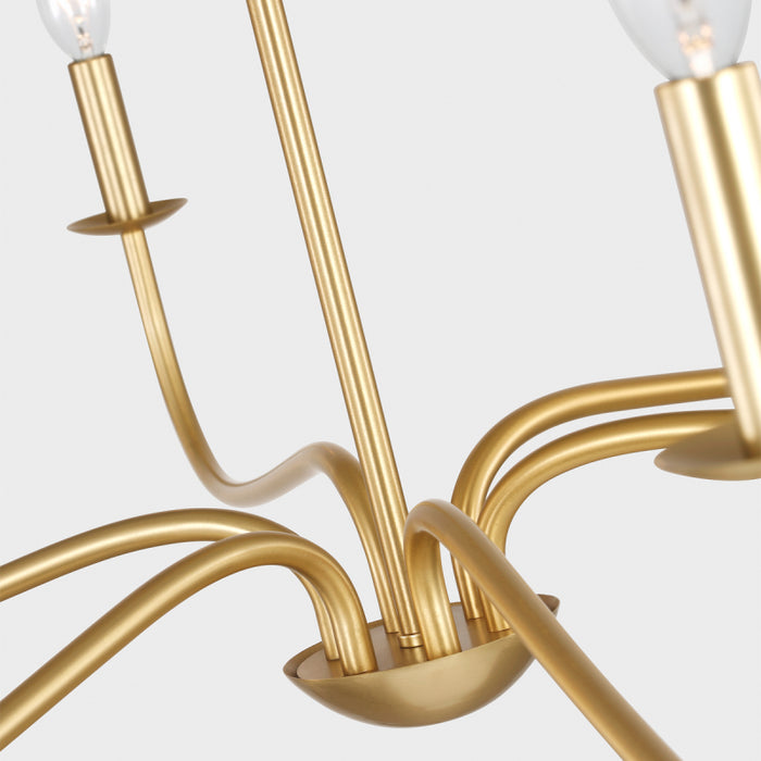 Generation GLC1196 Abells 6-lt 40" Chandelier - Satin Brass