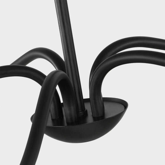 Generation GLC1205 Abells 5-lt 28" Chandelier - Midnight Black
