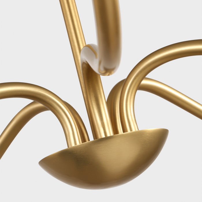 Generation GLC1205 Abells 5-lt 28" Chandelier - Satin Brass