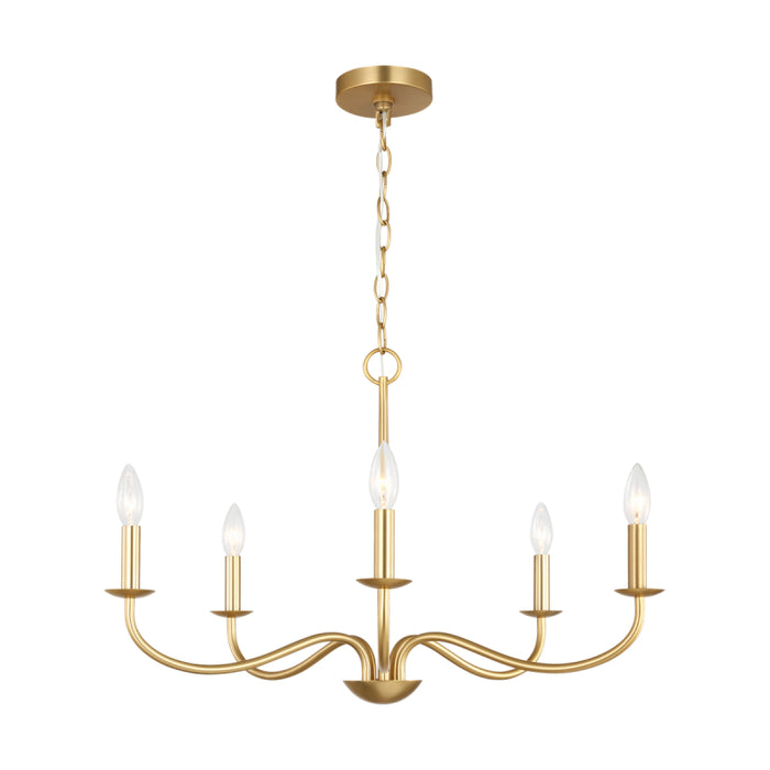 Generation GLC1205 Abells 5-lt 28" Chandelier - Satin Brass