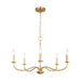 Generation GLC1205 Abells 5-lt 28" Chandelier - Satin Brass