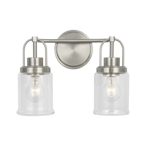 Visual Comfort GLV1072 Anders 2-lt 14" Medium Vanity Light - Brushed Nickel