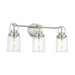 Visual Comfort GLV1073 Anders 3-lt 22" Large Vanity Light - Brushed Nickel