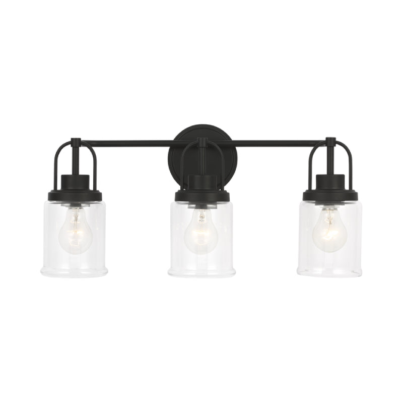 Visual Comfort GLV1073 Anders 3-lt 22" Large Vanity Light - Midnight Black