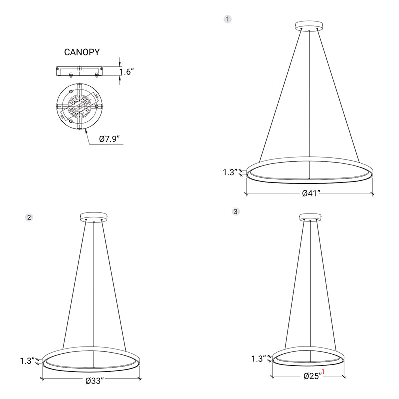 Elite HARMONY-LED Architectural LED Round Pendant