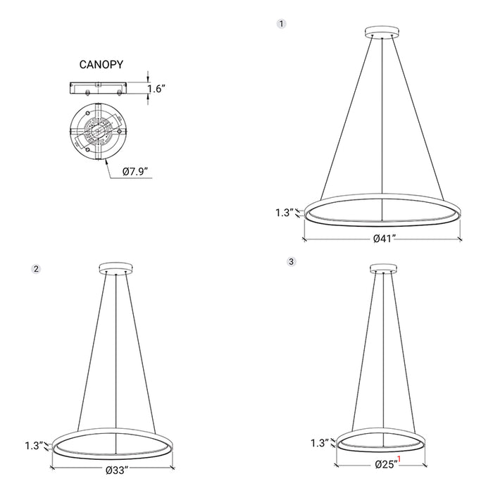Elite HARMONY-LED Architectural LED Round Pendant