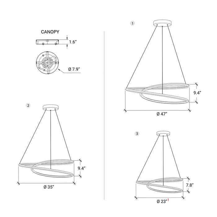 Elite HELIX-LED Architectural LED Pendant