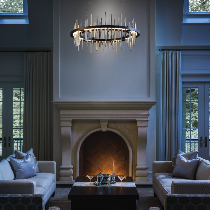 Hubbardton Forge Cityscape Circular 139910 38" LED Pendant