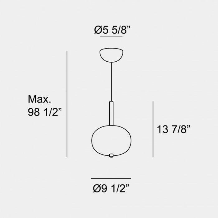 Bover Ilargi 1-lt 10" LED Pendant