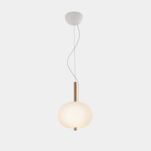 Bover Ilargi 1-lt 10" LED Pendant-Light Wood