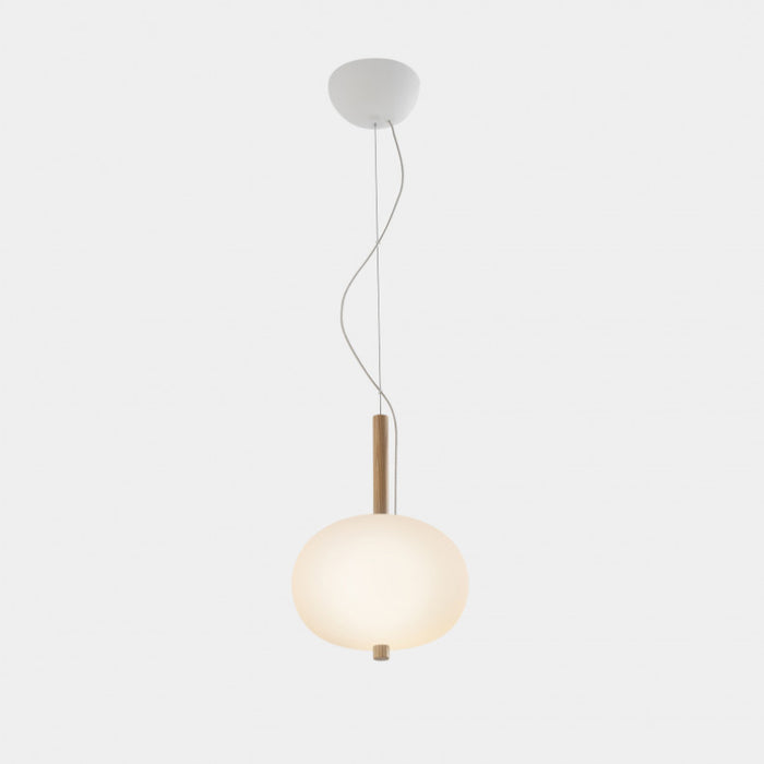 Bover Ilargi 1-lt 10" LED Pendant-Light Wood