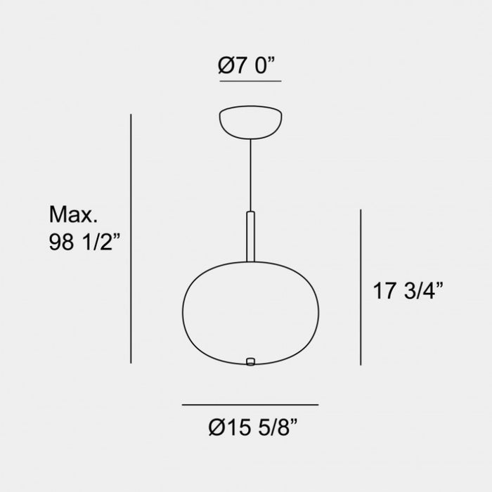 Bover Ilargi 1-lt 16" LED Pendant