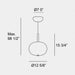 Bover Ilargi 1-lt 13" LED Pendant
