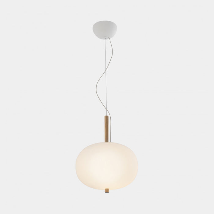 Bover Ilargi 1-lt 13" LED Pendant-Light Wood
