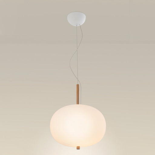 Bover Ilargi 1-lt 16" LED Pendant-Light Wood