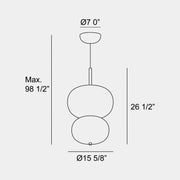 Bover Ilargi 2-lt 16" LED Pendant