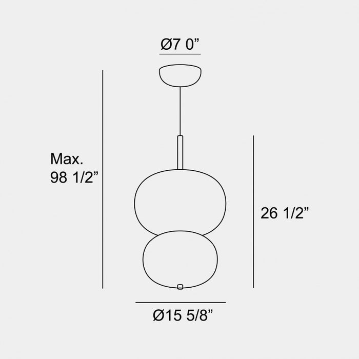 Bover Ilargi 2-lt 16" LED Pendant