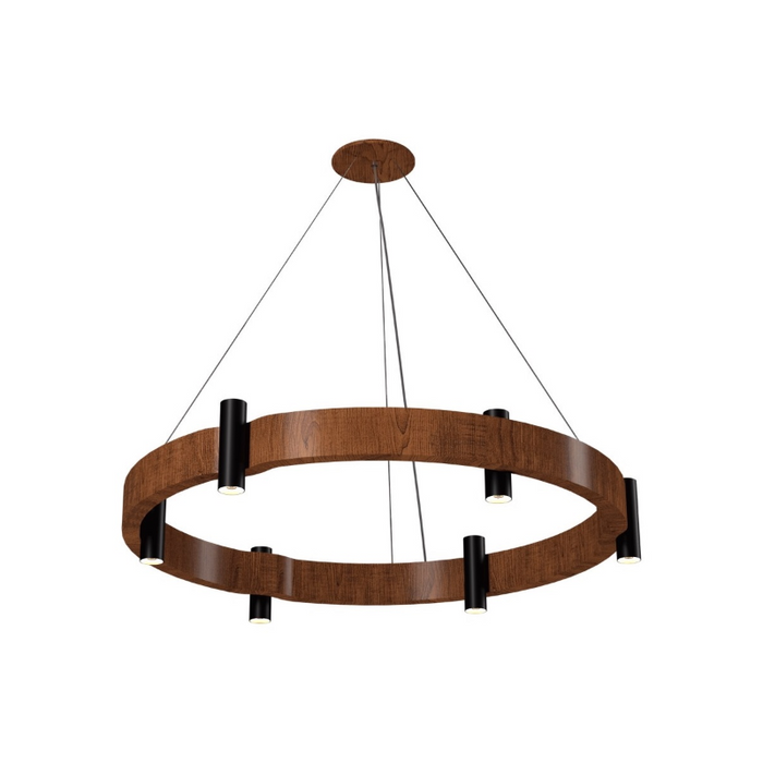 Accord 1497 Flow 12-lt 24" LED Pendant - Imbuia