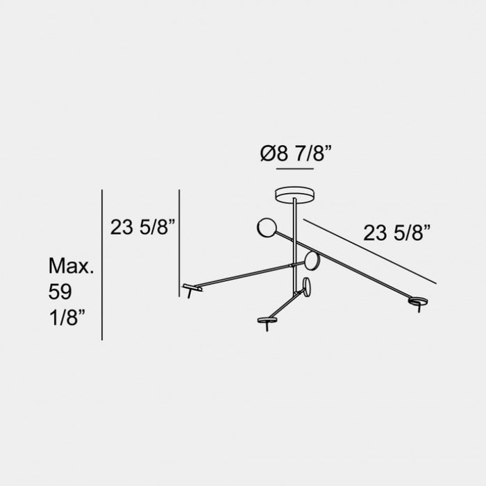 Bover Invisible 3-lt 24" LED Pendant