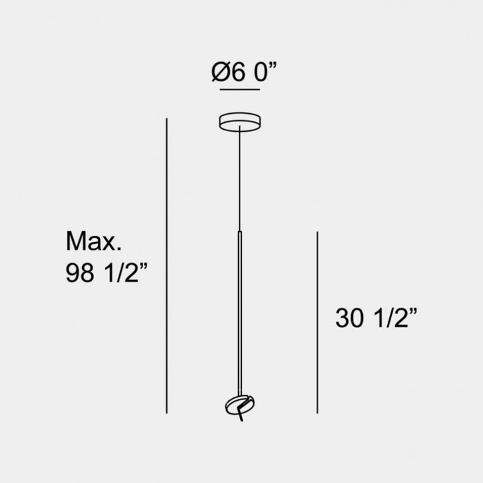 Bover Invisible 1-lt 6" LED Pendant