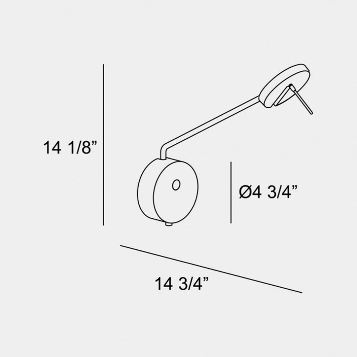 Bover Invisible 1-lt 15" LED Wall Sconce