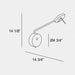 Bover Invisible 1-lt 15" LED Wall Sconce