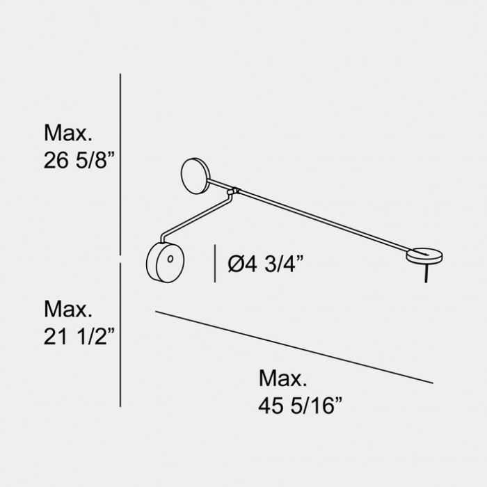 Bover Invisible 1-lt 45" LED Wall Sconce