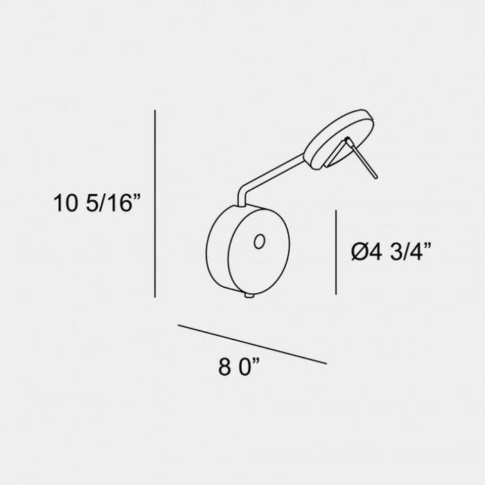 Bover Invisible 1-lt 10" Tall LED Wall Sconce