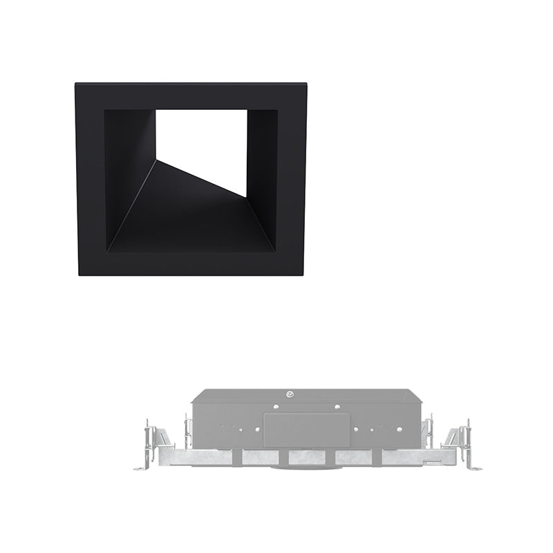 IRiS P3SQAS 3" Square Shallow Adjustable / Accent / Slope Ceiling Downlight, Wall Wash, 90 CRI, 0-10V 1% dimming, 120-277V