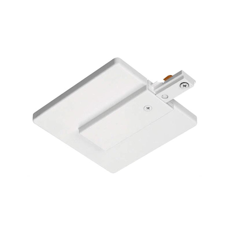 Juno R21 Trac-Lites End Feed Connector and Outlet Box Cover - White